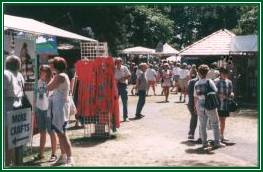 arts and crafts exhibtors at the Filberg Festival, Comox BC