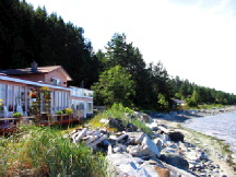 View of Copes' Islander Oceanfront bed and breakfast, Comox lodging, Vancouver Island