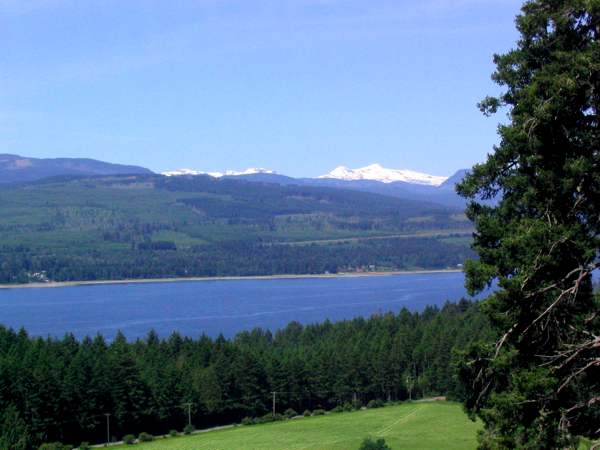 view across Baynes Sound from Denman Island