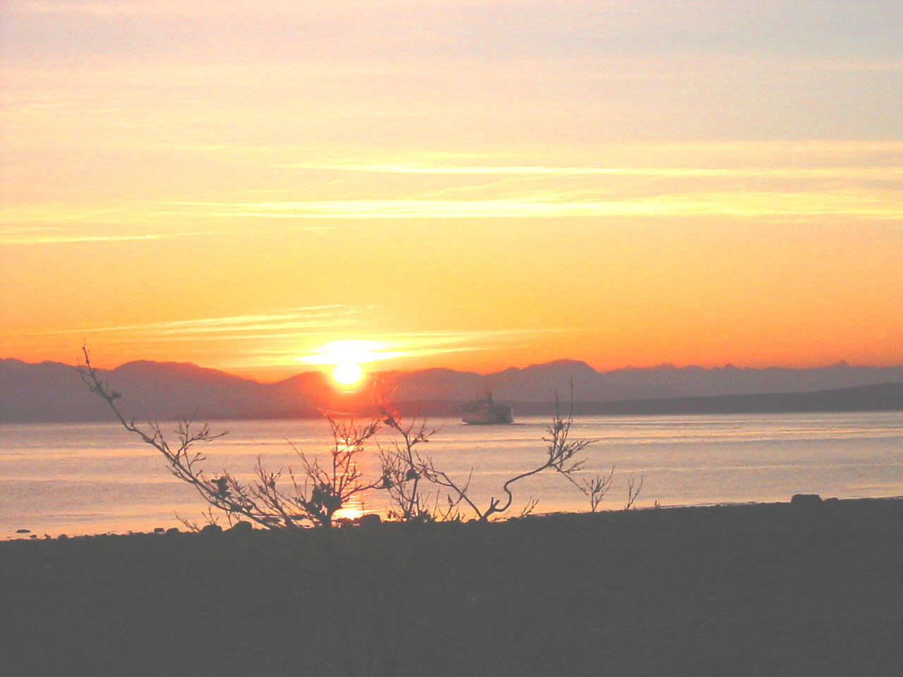 sunrise over BC Mainland