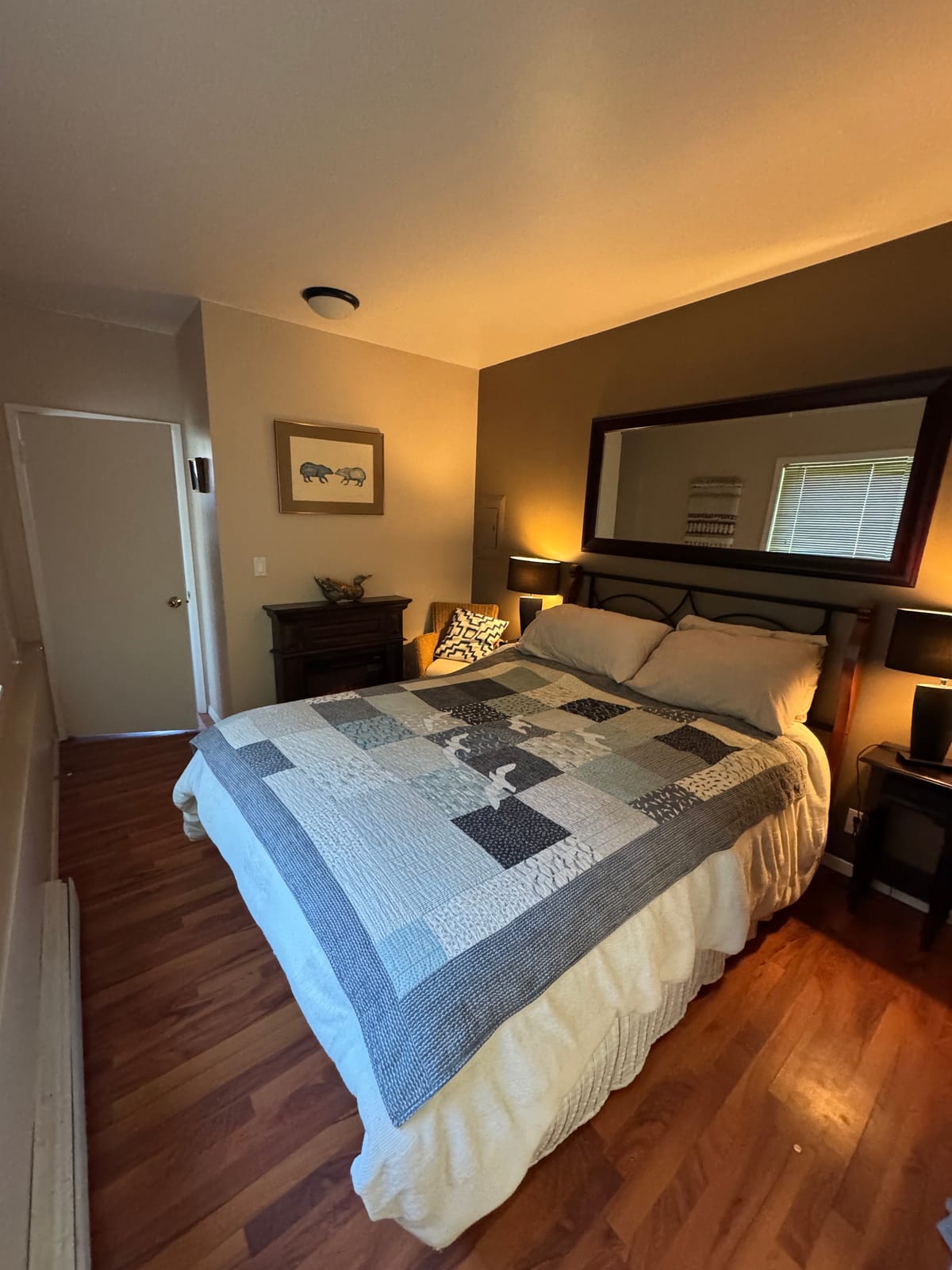 Private bedroom with king bed